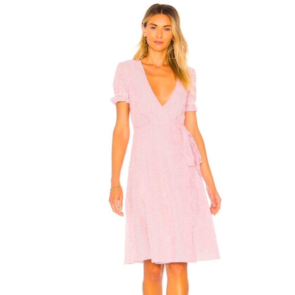 Privacy Please vintage midi dress with red stripes